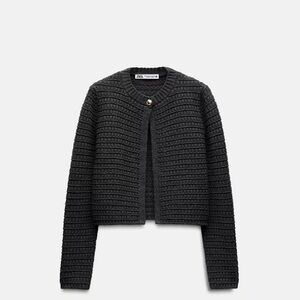 Zara Single Button Knit Cardigan